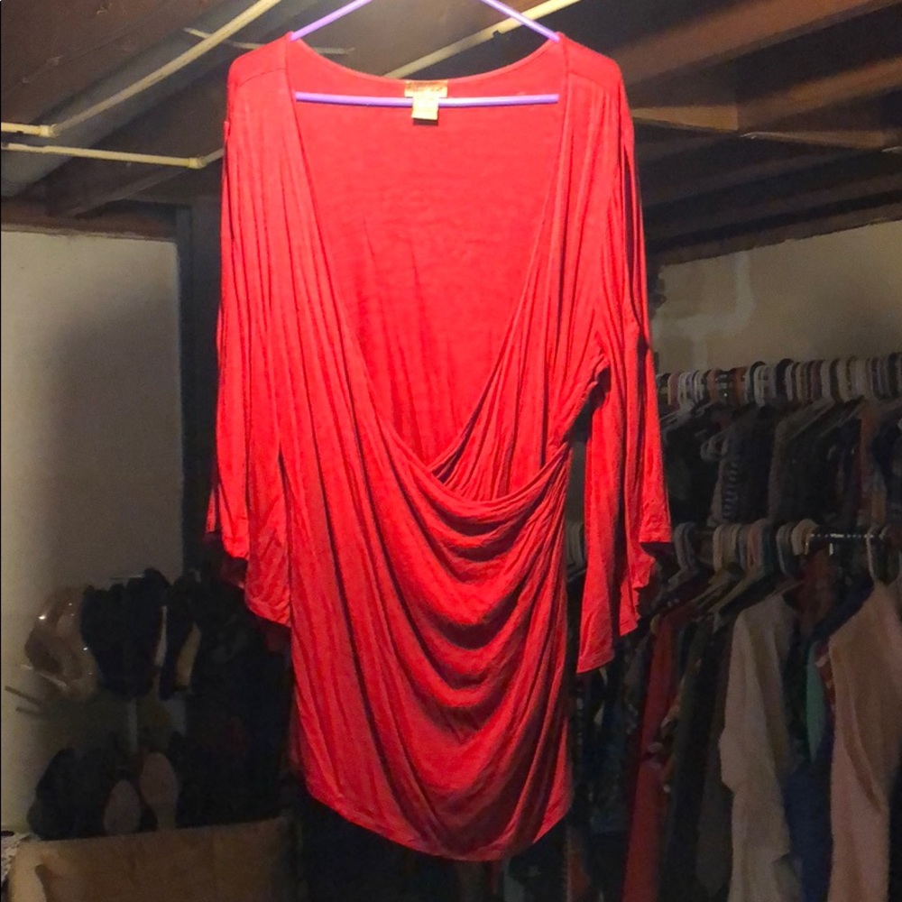 Red Wrap Top - image 1